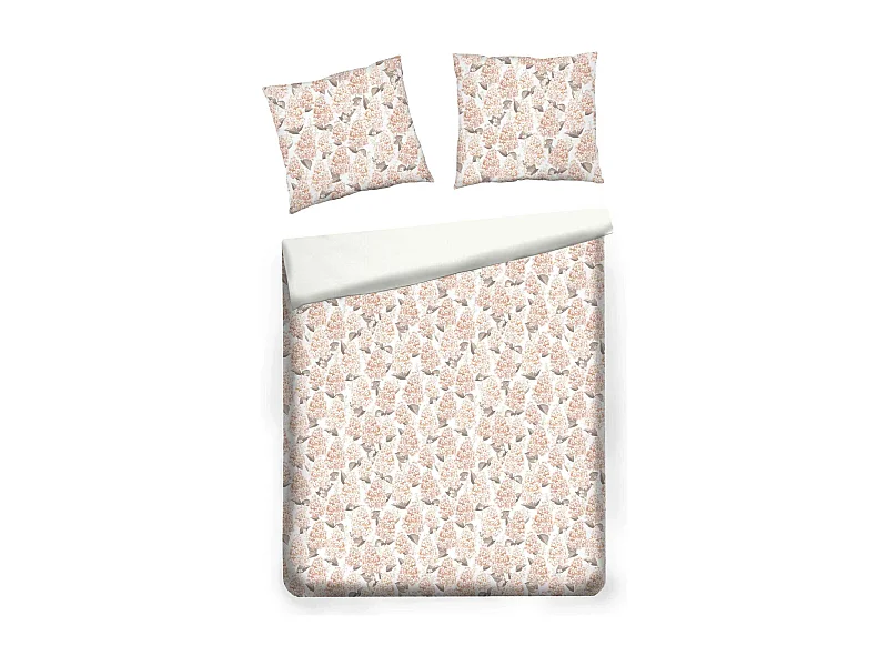 Parure de lit Amberbloom écru satin de coton 160x200