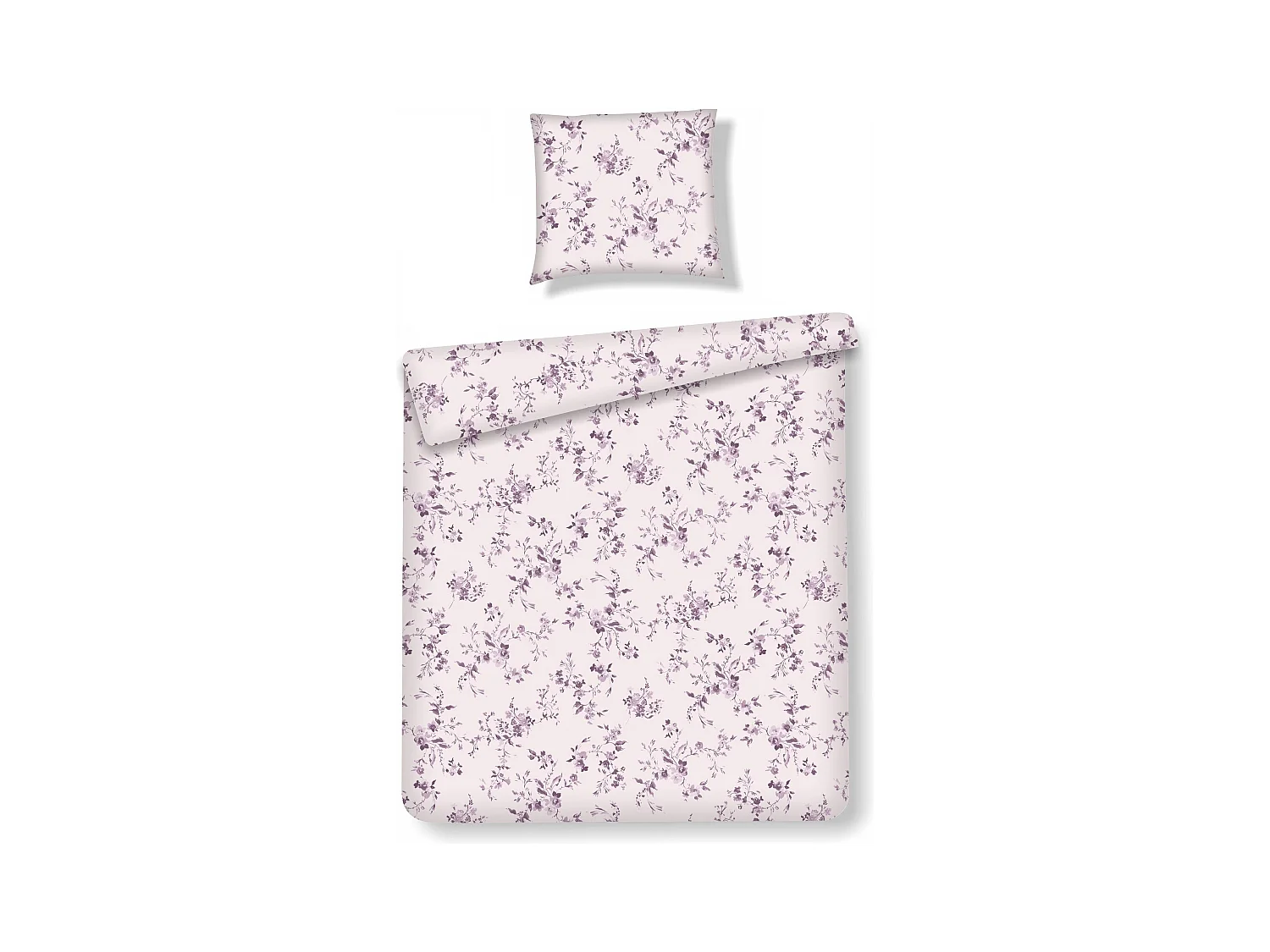 Parure de lit Fiorre Rose Coton 140x200