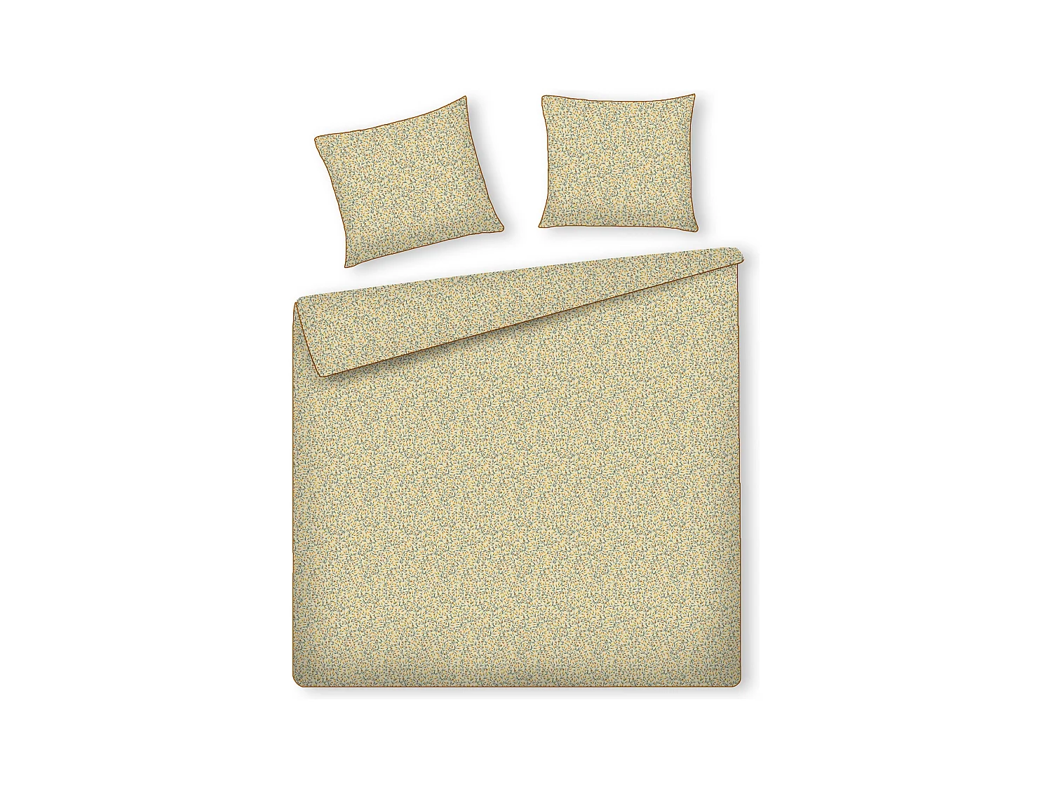 Parure de lit Crisenta beige moyen satin de coton 200x220