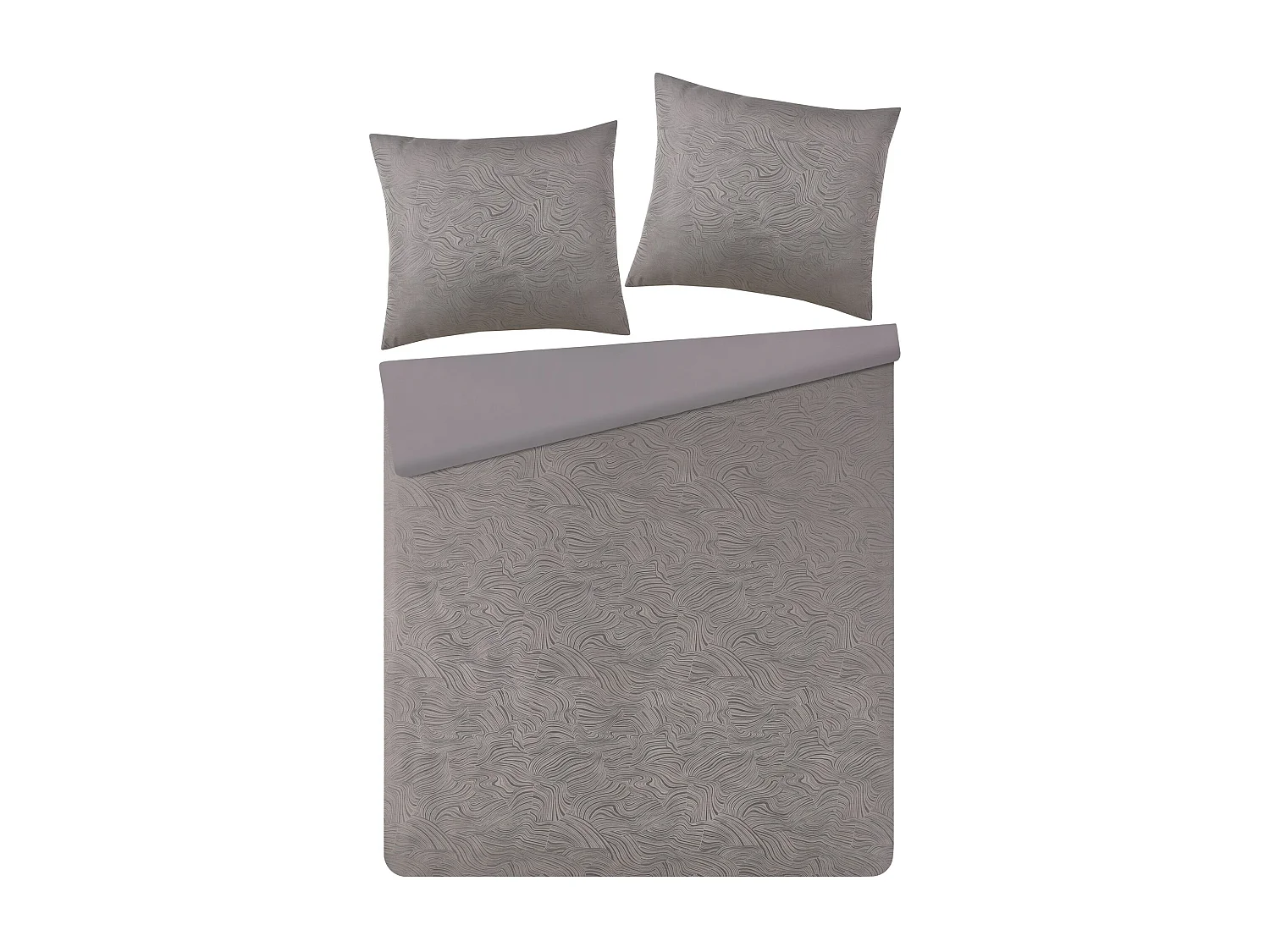 Parure de lit Linno beige foncé jacquard 200x220