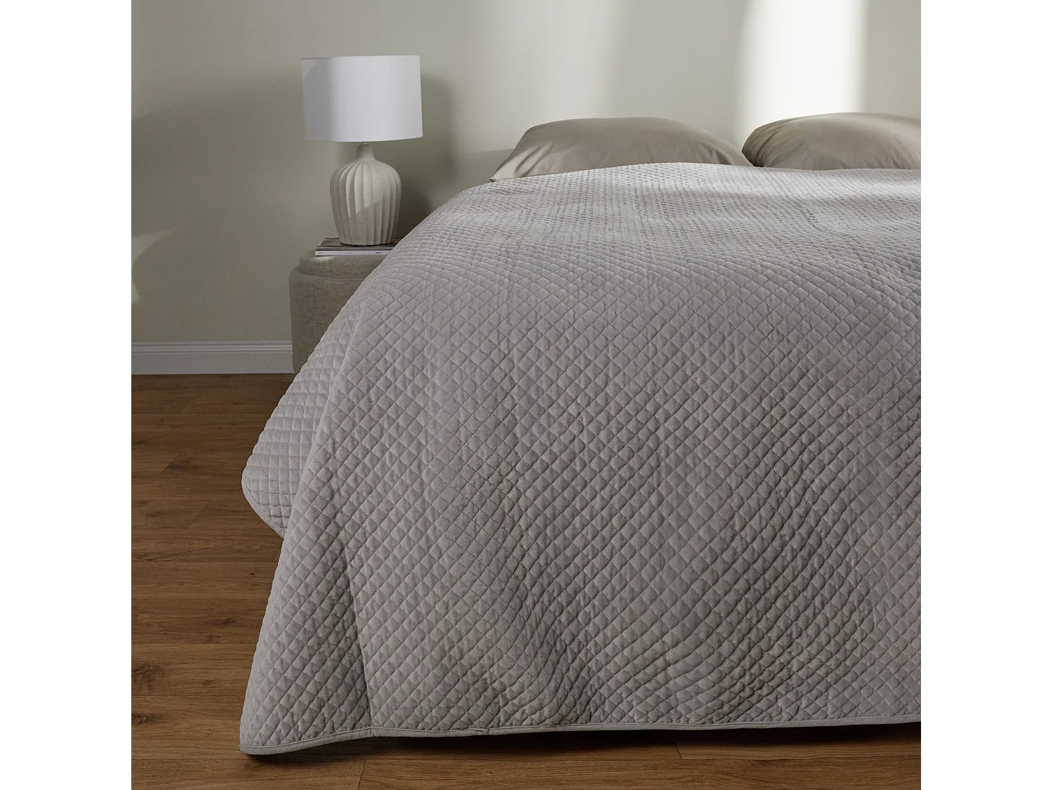 Couvre-lit Plumier Gris Clair 200 x 220