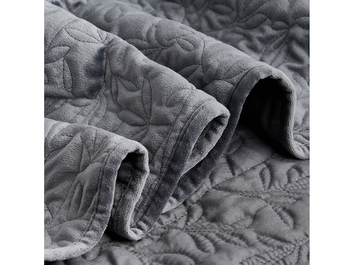 Couvre-lit Seviana Gris Foncé 200 x 220