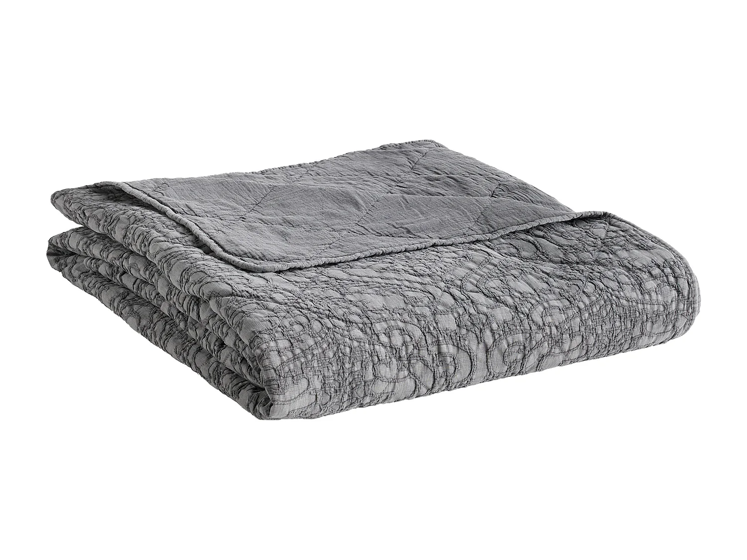 Bettdecke Doreno mittelgrau 200x220