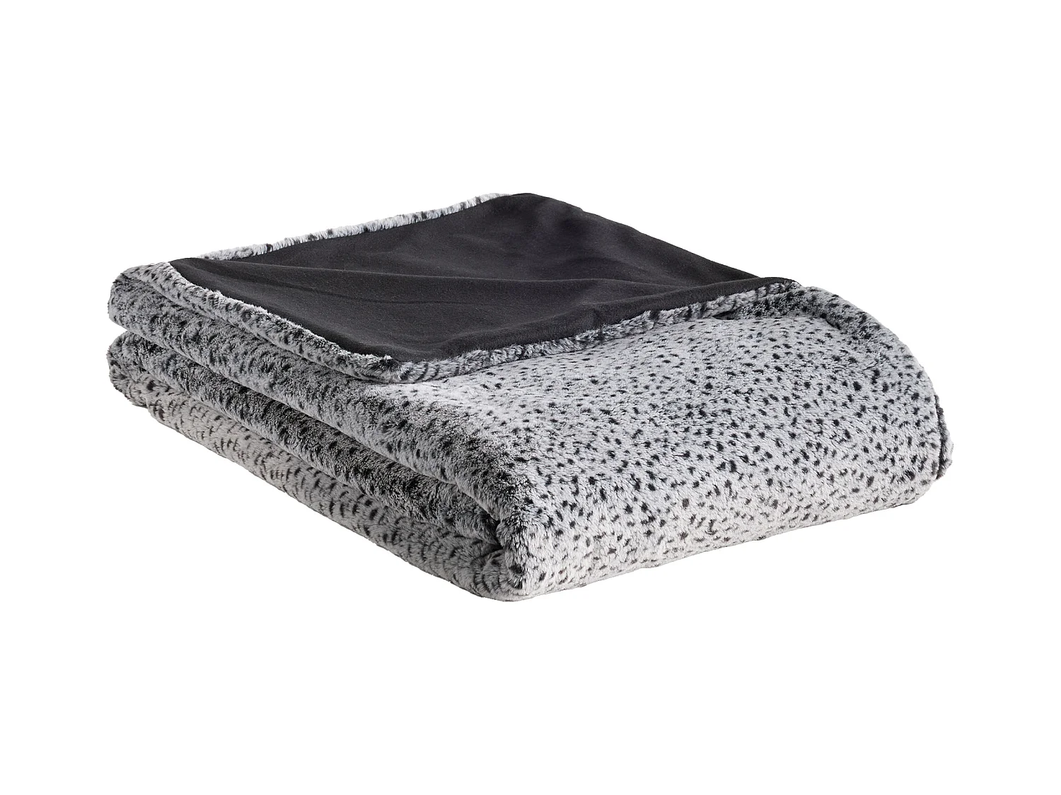 Couvre-lit Lamperia gris moyen fausse fourrure 180x200