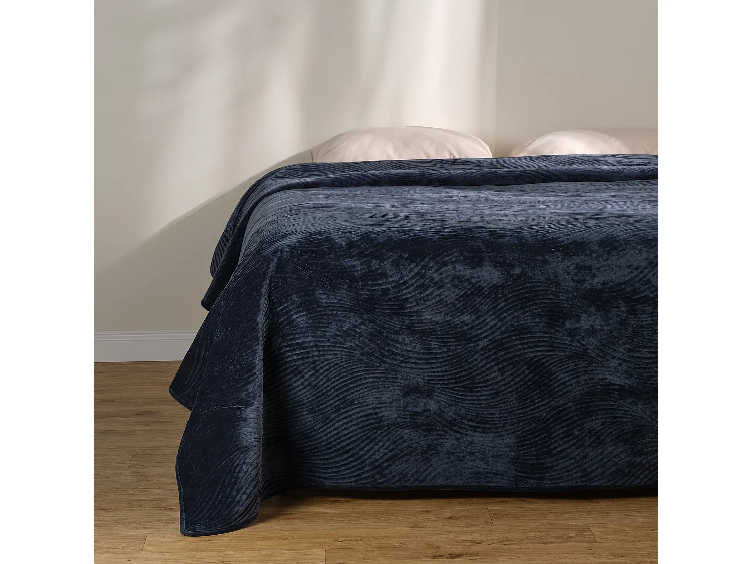 Couvre-lit Tossa Gris Foncé Velours Polyester 200x220