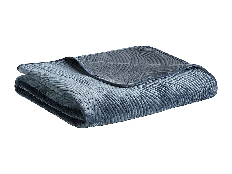 Couvre-lit Tossa Gris Foncé Velours Polyester 200x220