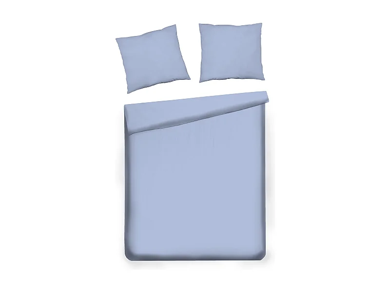 Parure de lit Satinette Unicolore Coton 160x200