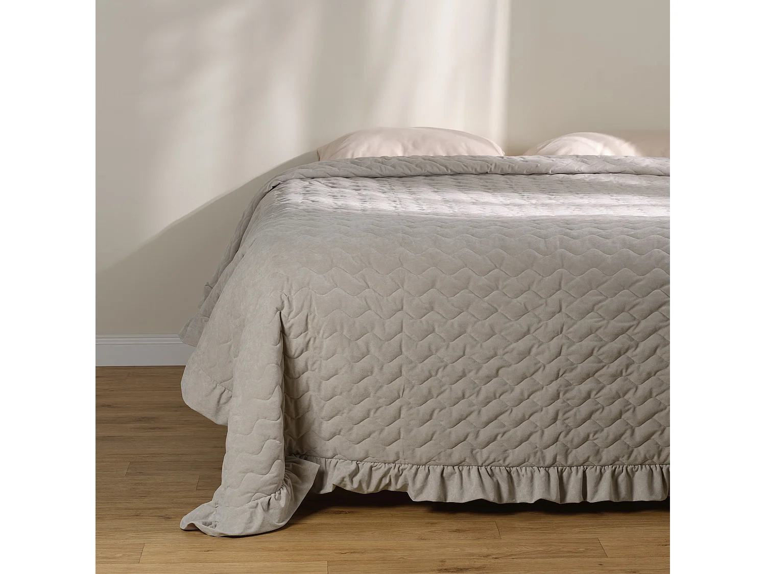 Couvre-lit Marita Gris Moyen 200 x 220