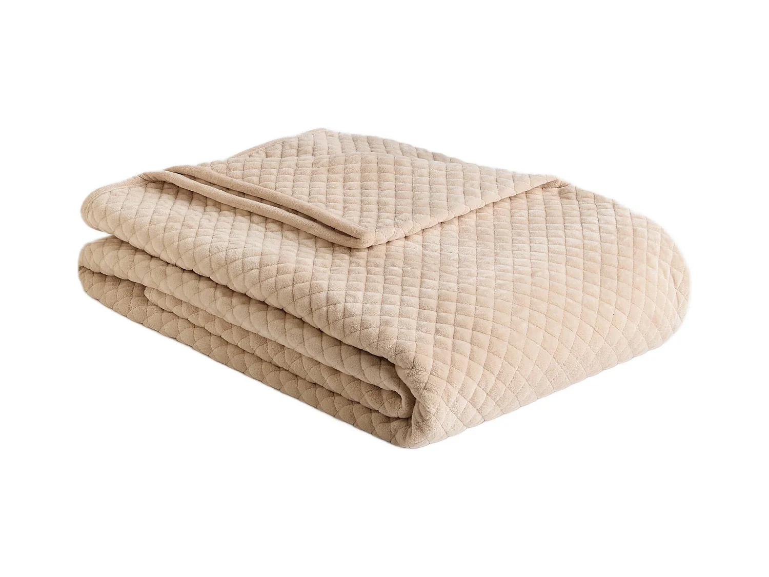 Couvre-lit Velours Beige Clair 200x220