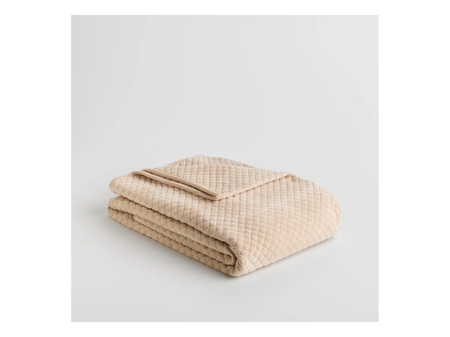 Couvre-lit Velours Beige Clair 200x220