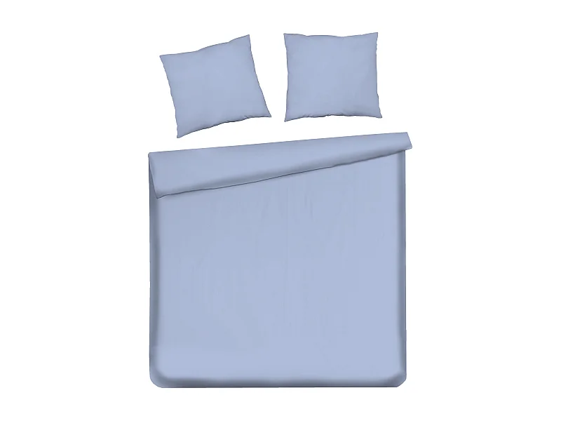 EINFARBIGE BAUMWOLLSATIN-BETTWÄSCHE MIT PASPEL Satinette 200x220 Cm