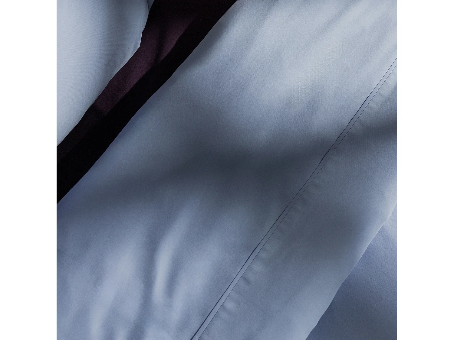 Parure de lit Satinette Blanc Coton Satin 200 x 220