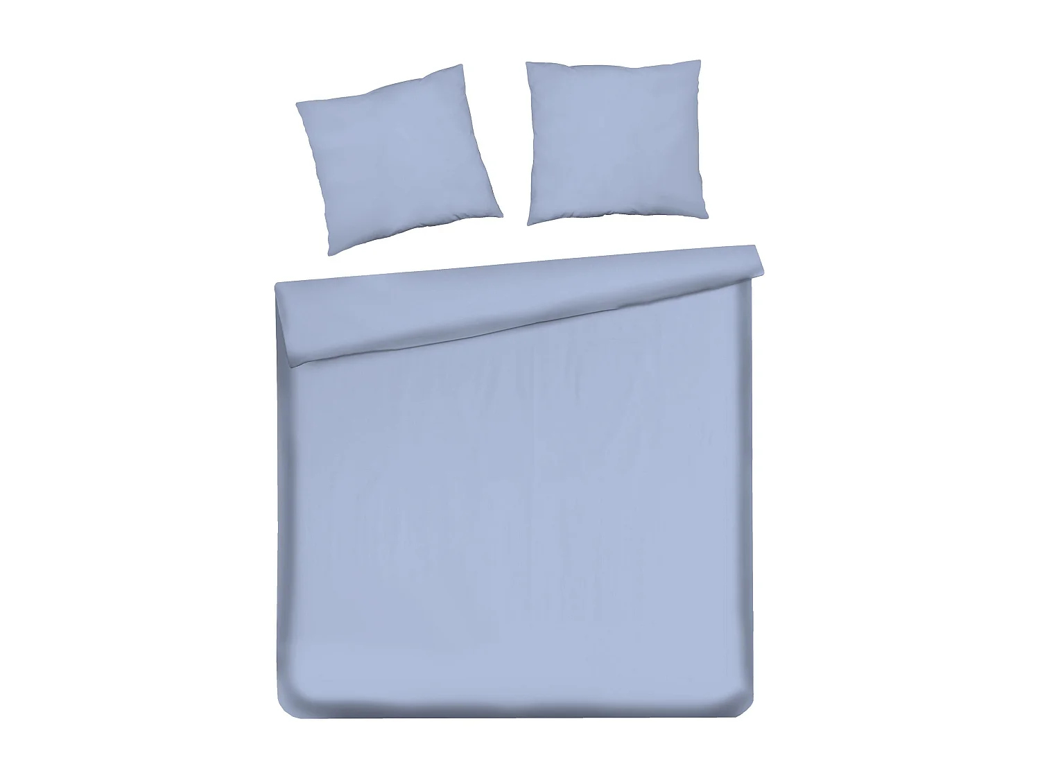 EINFARBIGE BAUMWOLLSATIN-BETTWÄSCHE MIT PASPEL Satinette 200x220 Cm