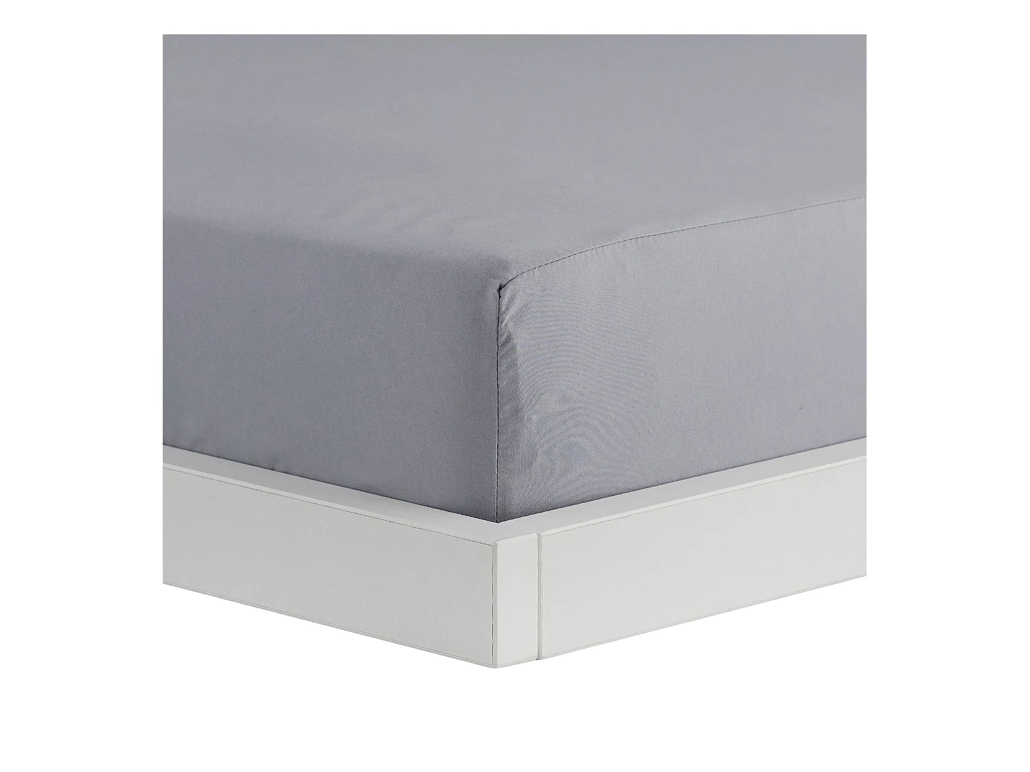 Drap housse Micros gris clair 200x220