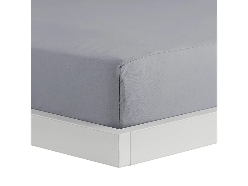 Drap housse Micros gris clair 200x220