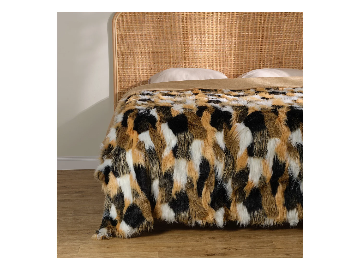 Couvre-lit Nagrella Multicolore Fausse Fourrure 180x220