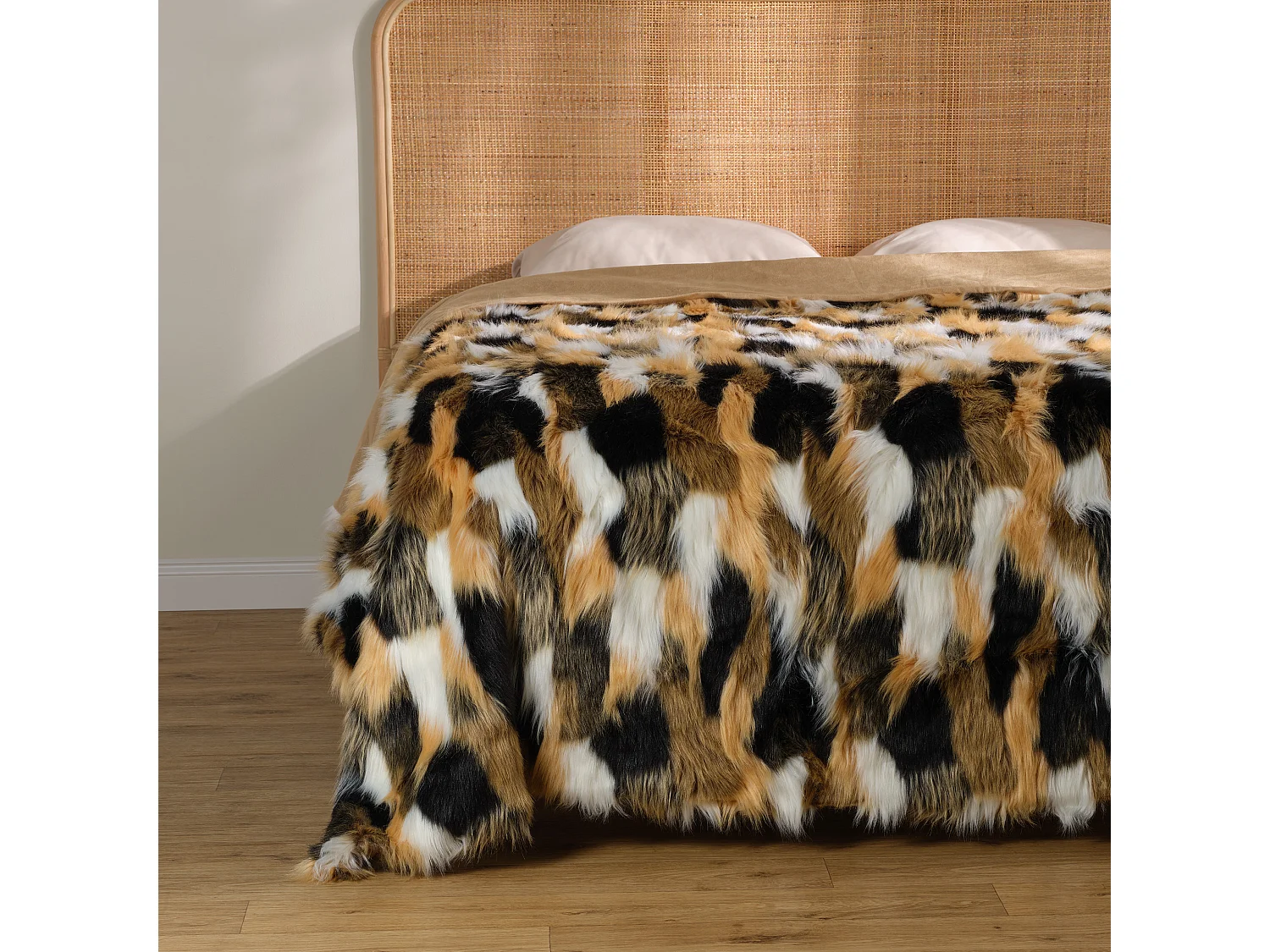 Couvre-lit Nagrella Multicolore Fausse Fourrure 180x220