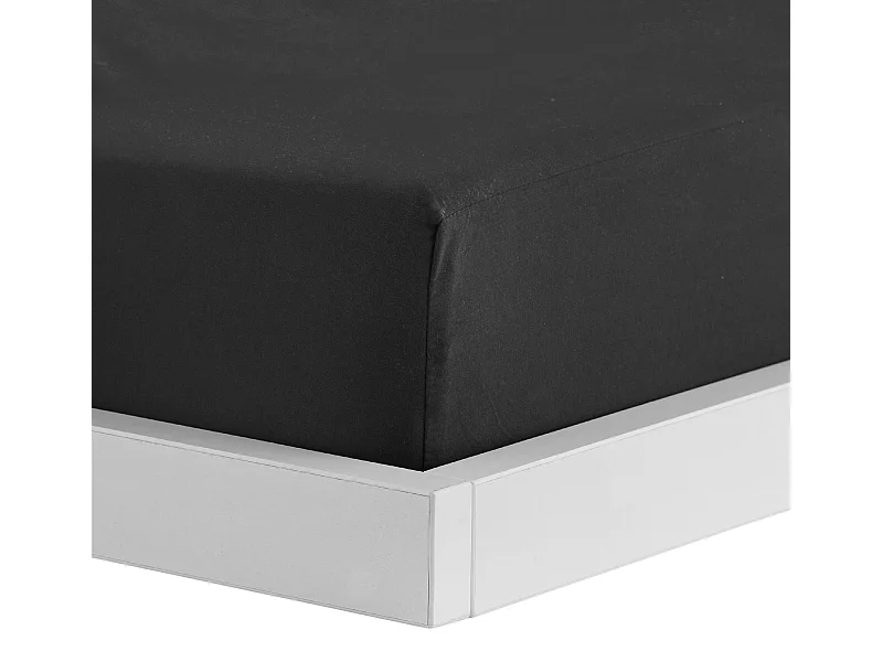 Drap housse Micros Noir Moyen 200x220 cm