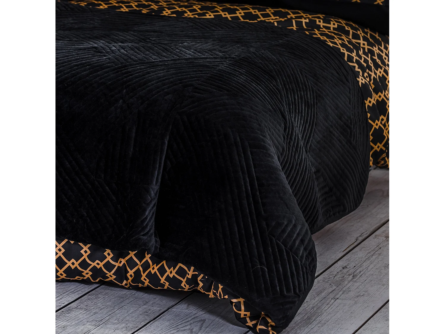 Couvre-lit Élite Noir Moyen 200x220