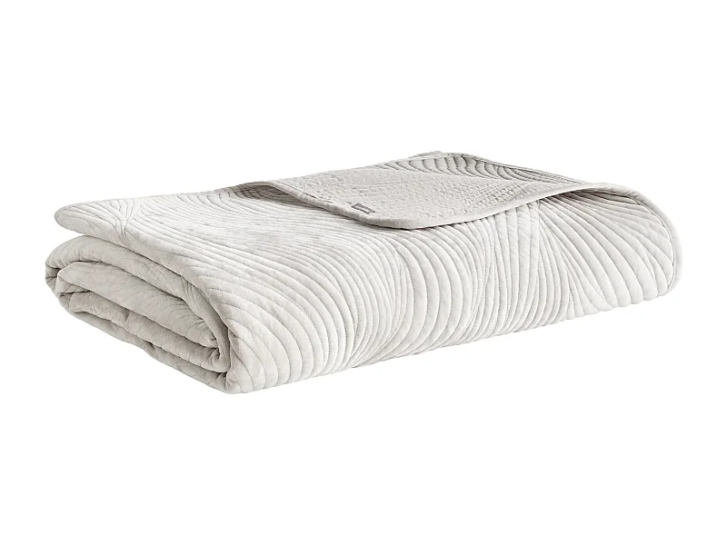 Couvre-lit Tossa Gris Clair Velours Polyester 200x220