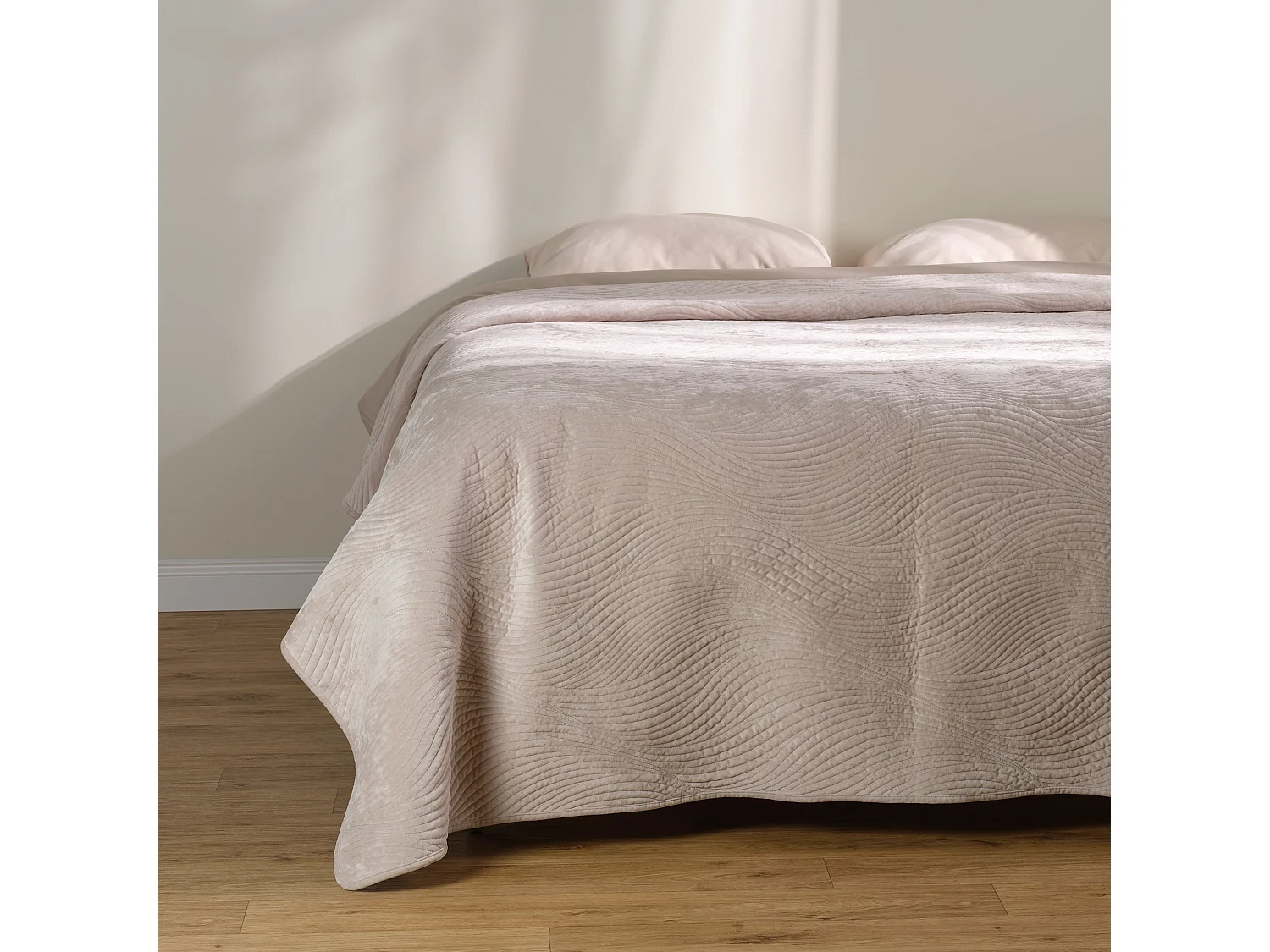Couvre-lit Tossa Beige Clair Polyester 200x220