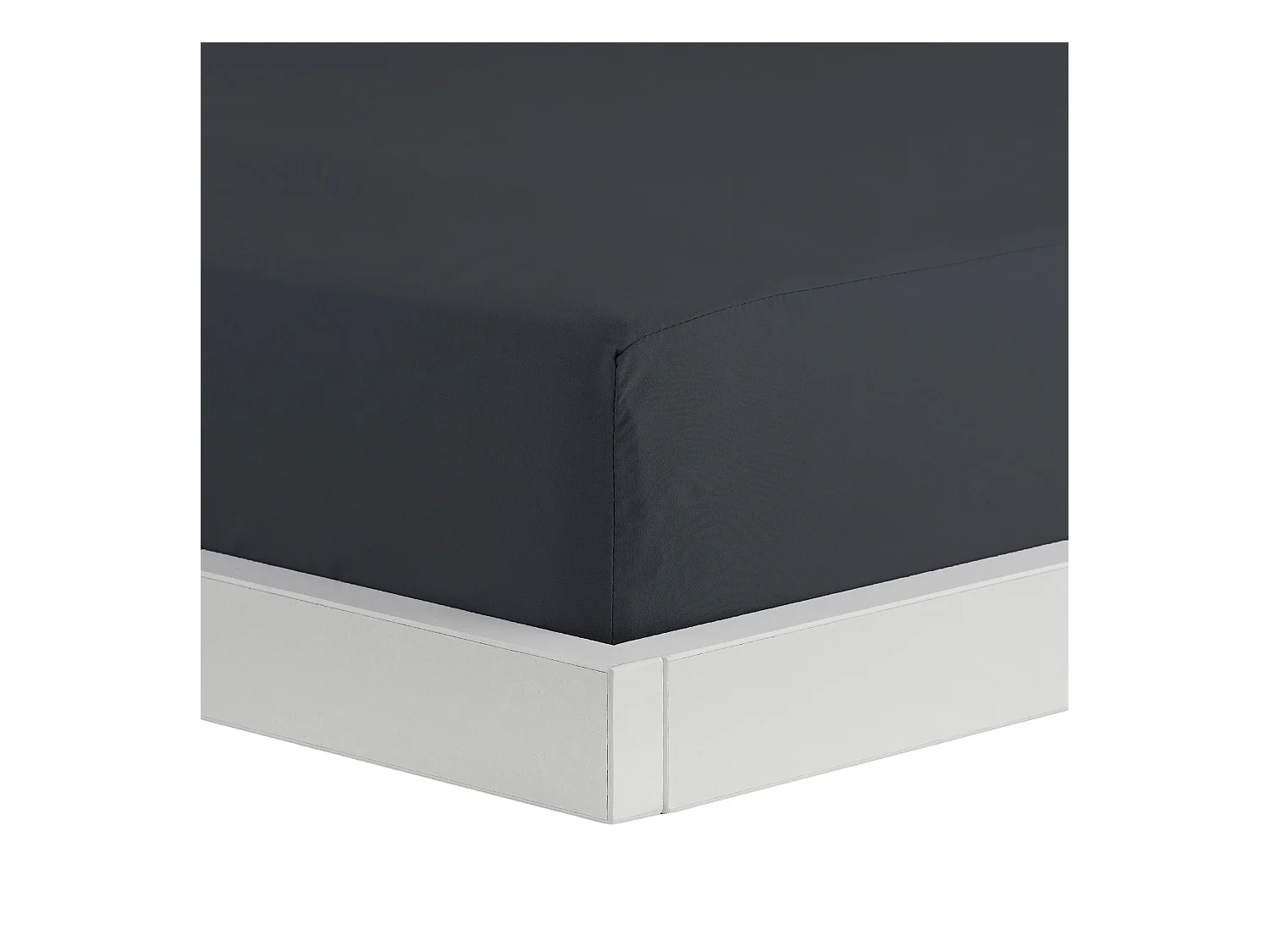 Drap housse Micros Gris Foncé 90x200