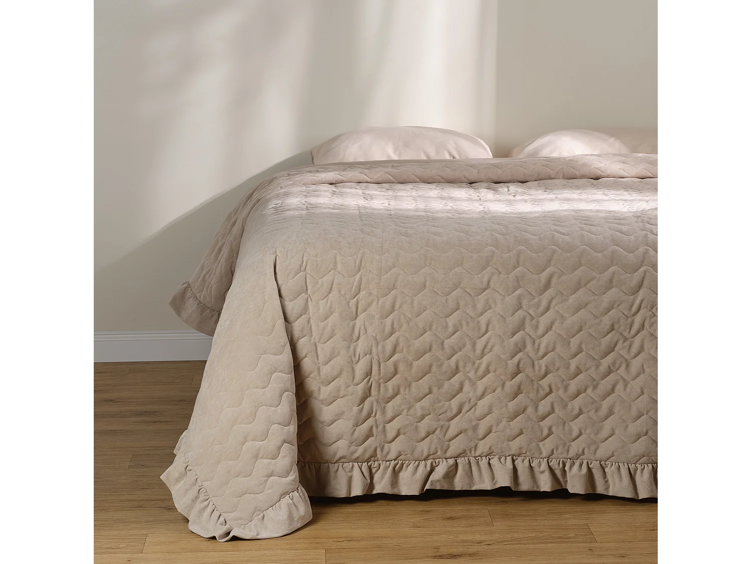 Couvre-lit Marita Beige Clair 200 x 220