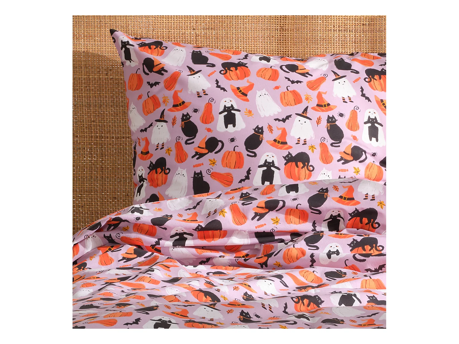 Parure de lit Felini moyen multicolore coton 140x200