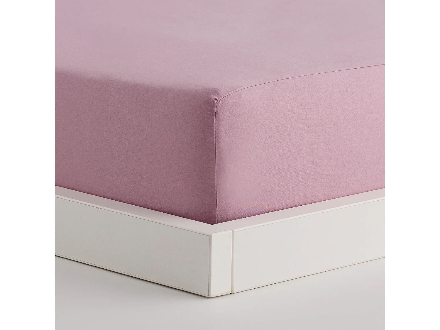 Drap housse Micros Rose Moyen 200x220