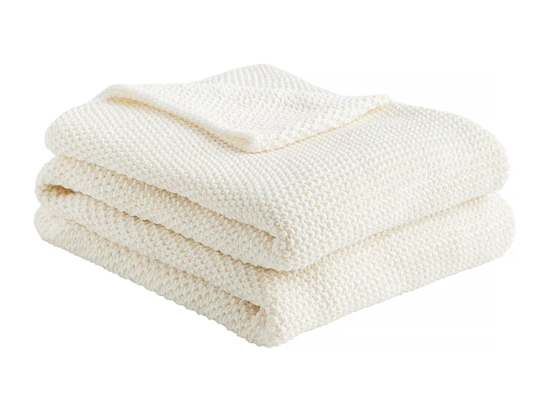 Plaid Zaldaris Écru Moyen 130x170