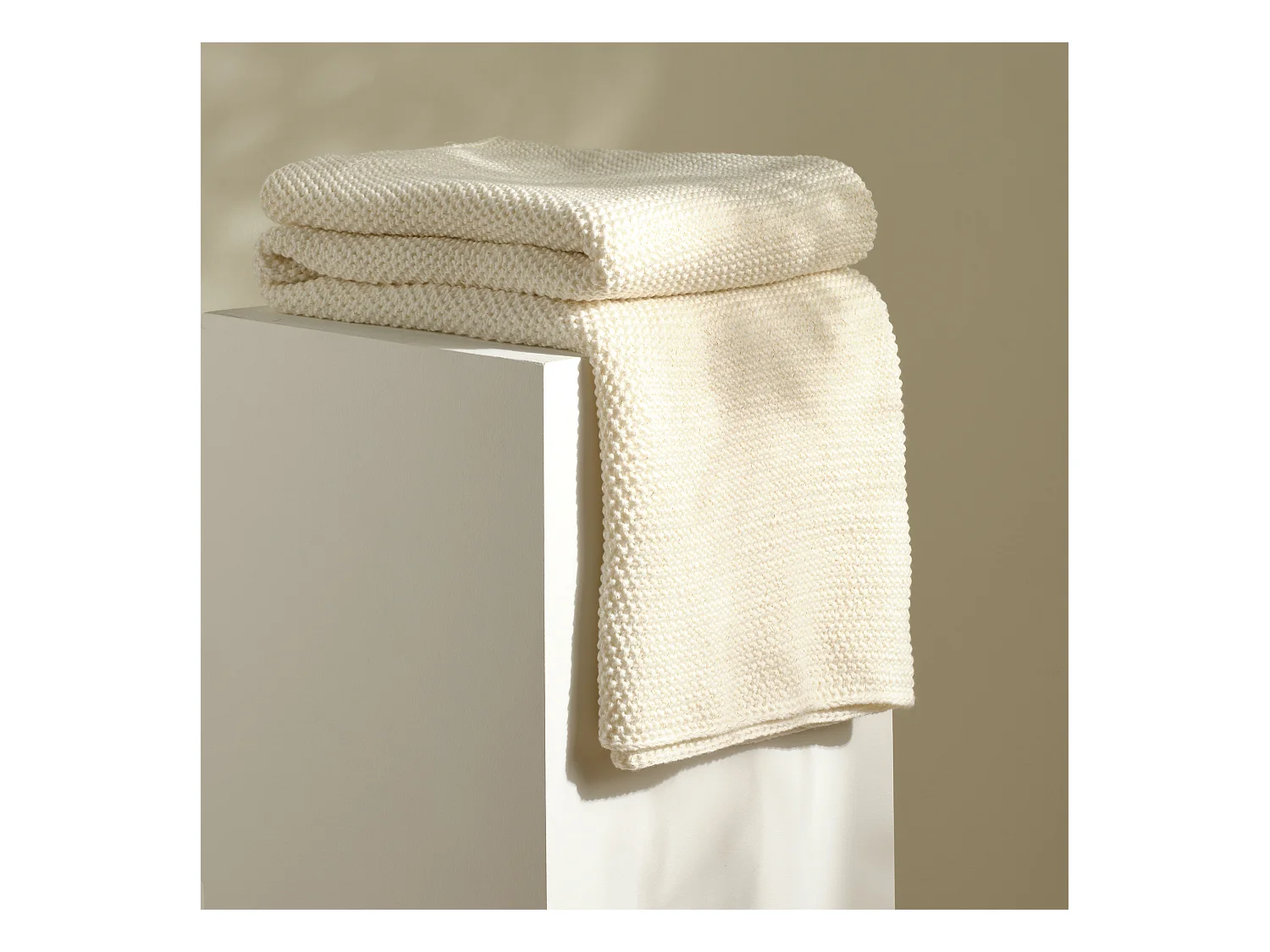 Plaid Zaldaris Écru Moyen 130x170