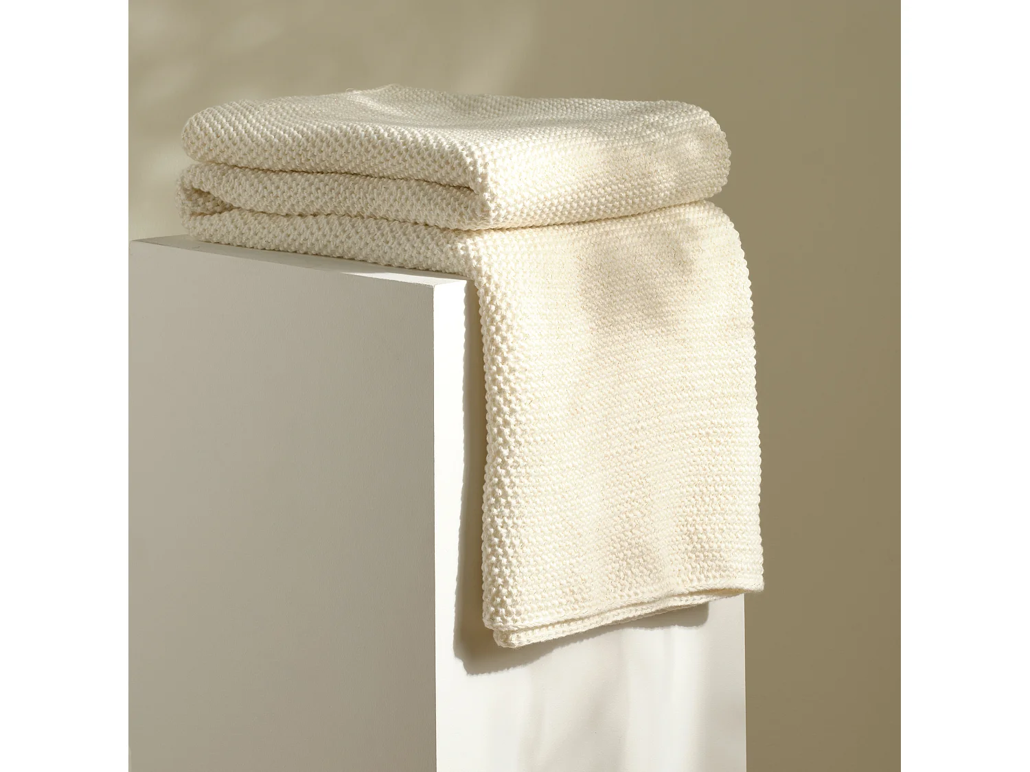 Acryldecke Zaldaris Mittel Ecru 130x170