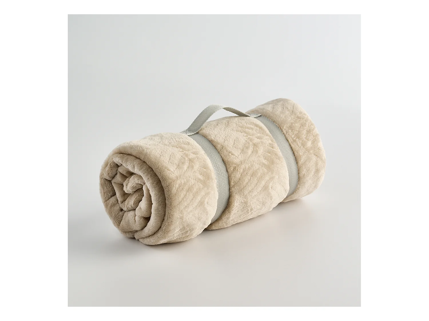 Plaid Esme Brun Clair 150x200