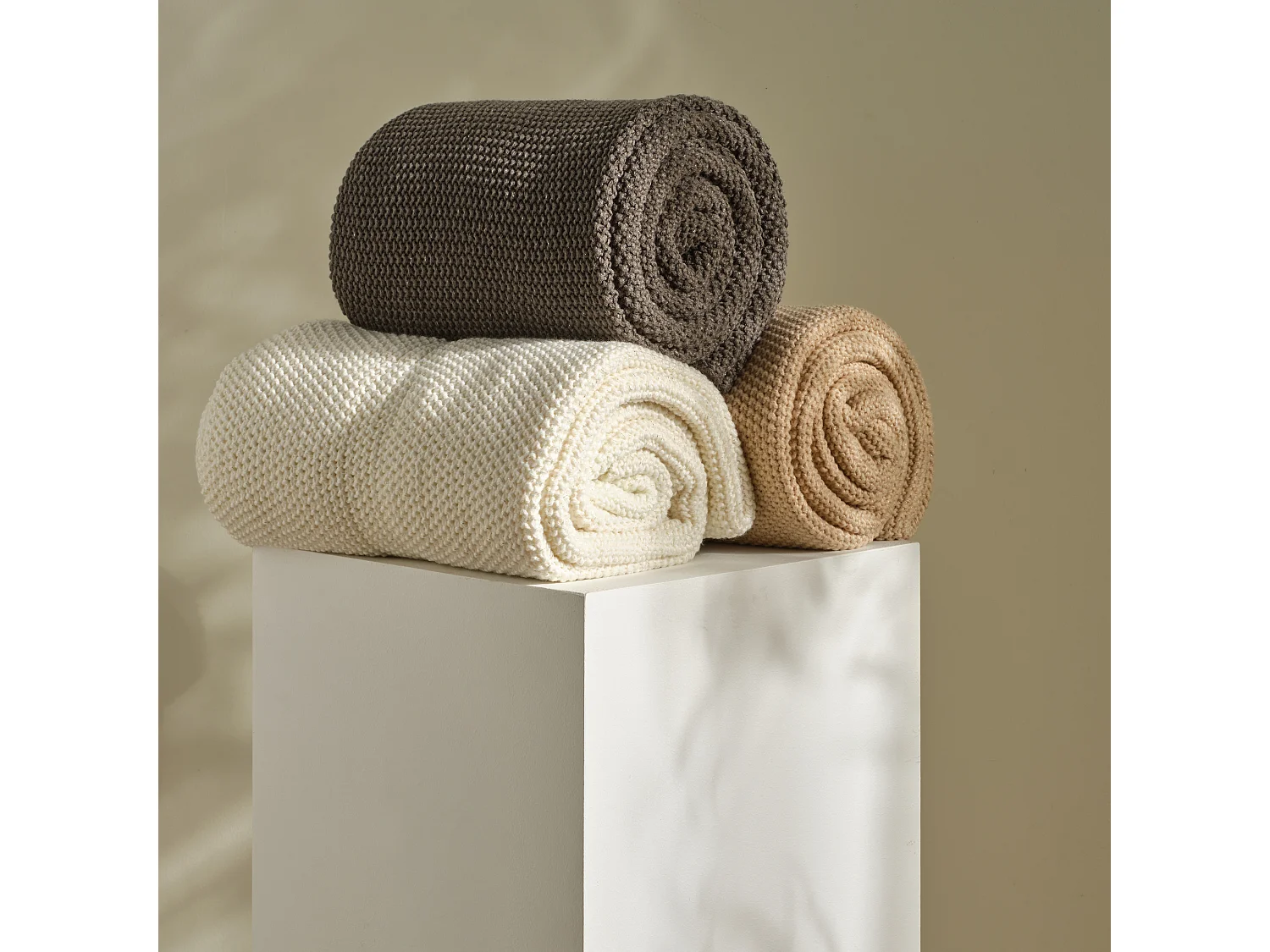 Acryldecke Zaldaris Mittleres Beige 130 x 170