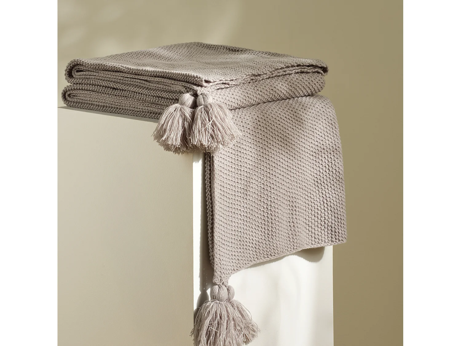 Plaid Zoltane Gris Clair 130x170