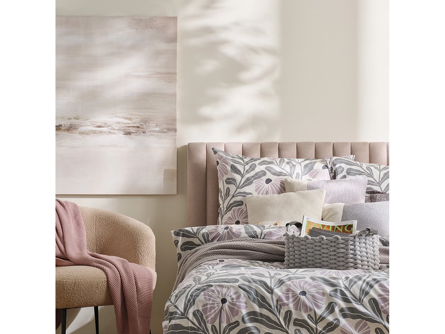 Plaid Zoltane Gris Clair 130x170