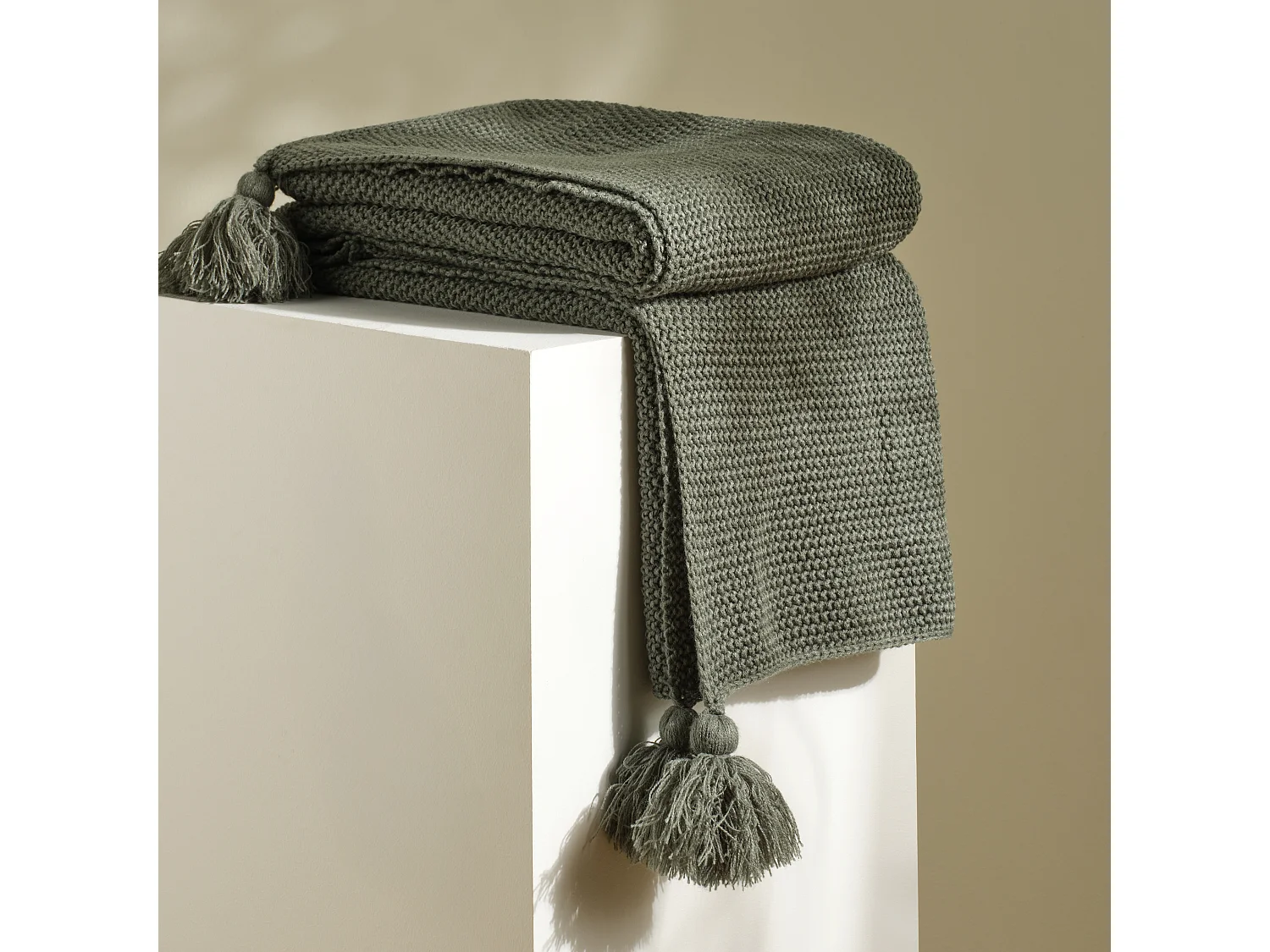 Plaid Zoltane Vert Foncé 130 x 170