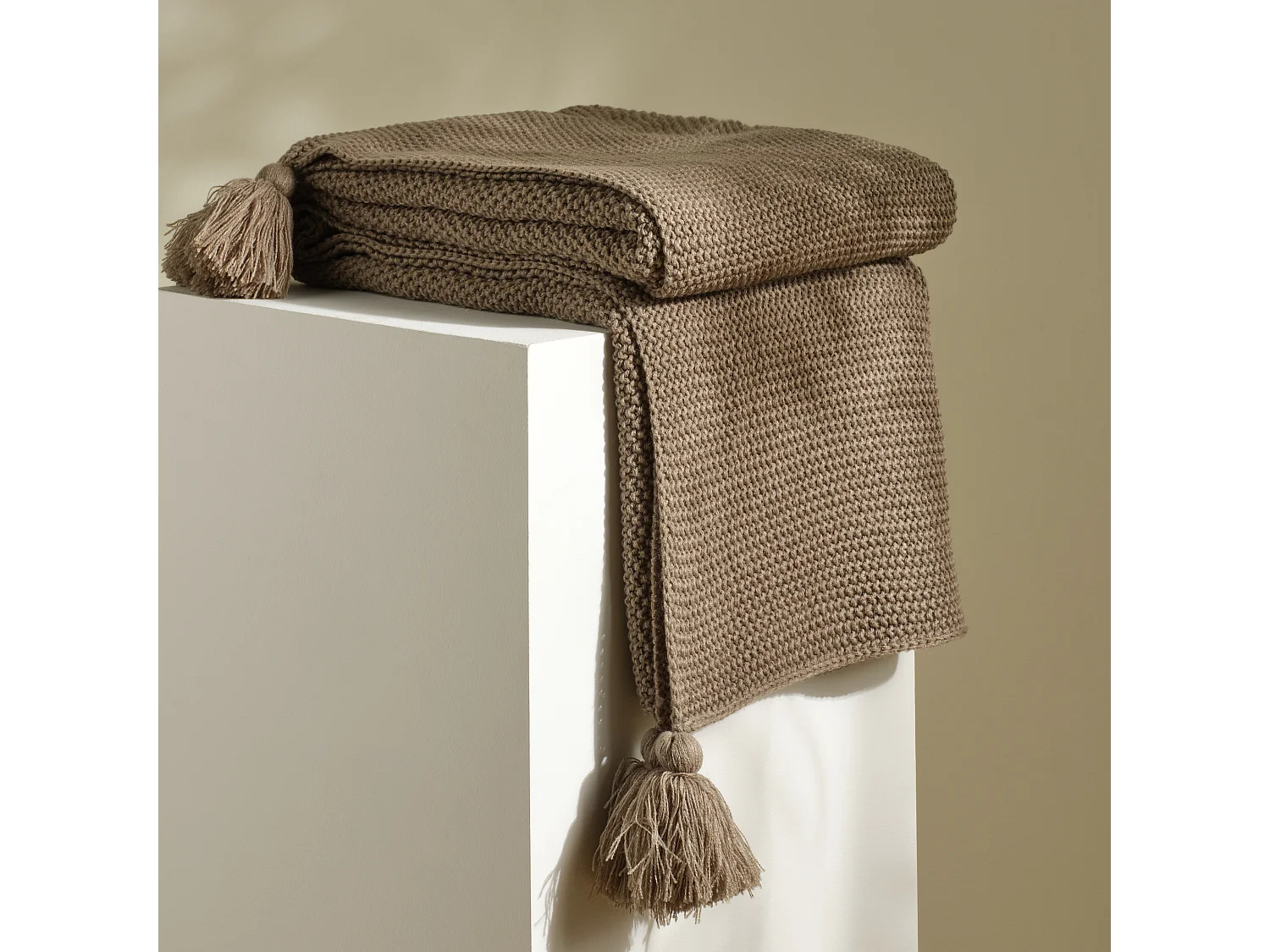 Plaid Zoltane Brun Moyen 130x170