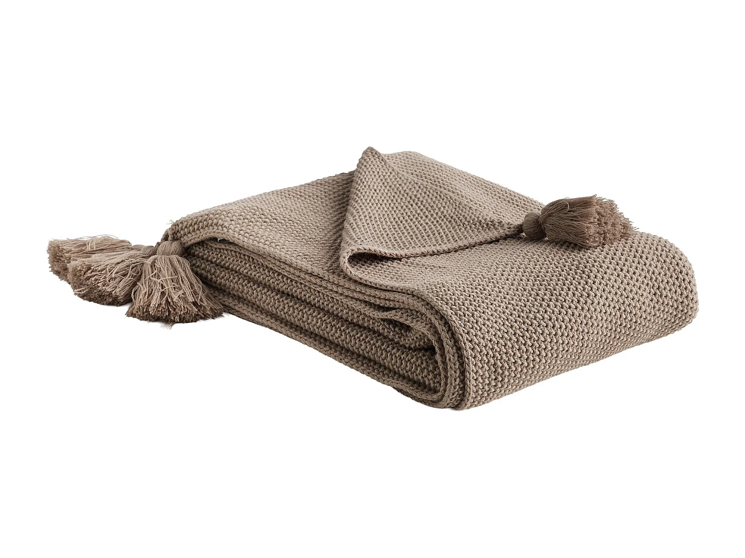 Acryldecke Zoltane Mittelbraun 130x170