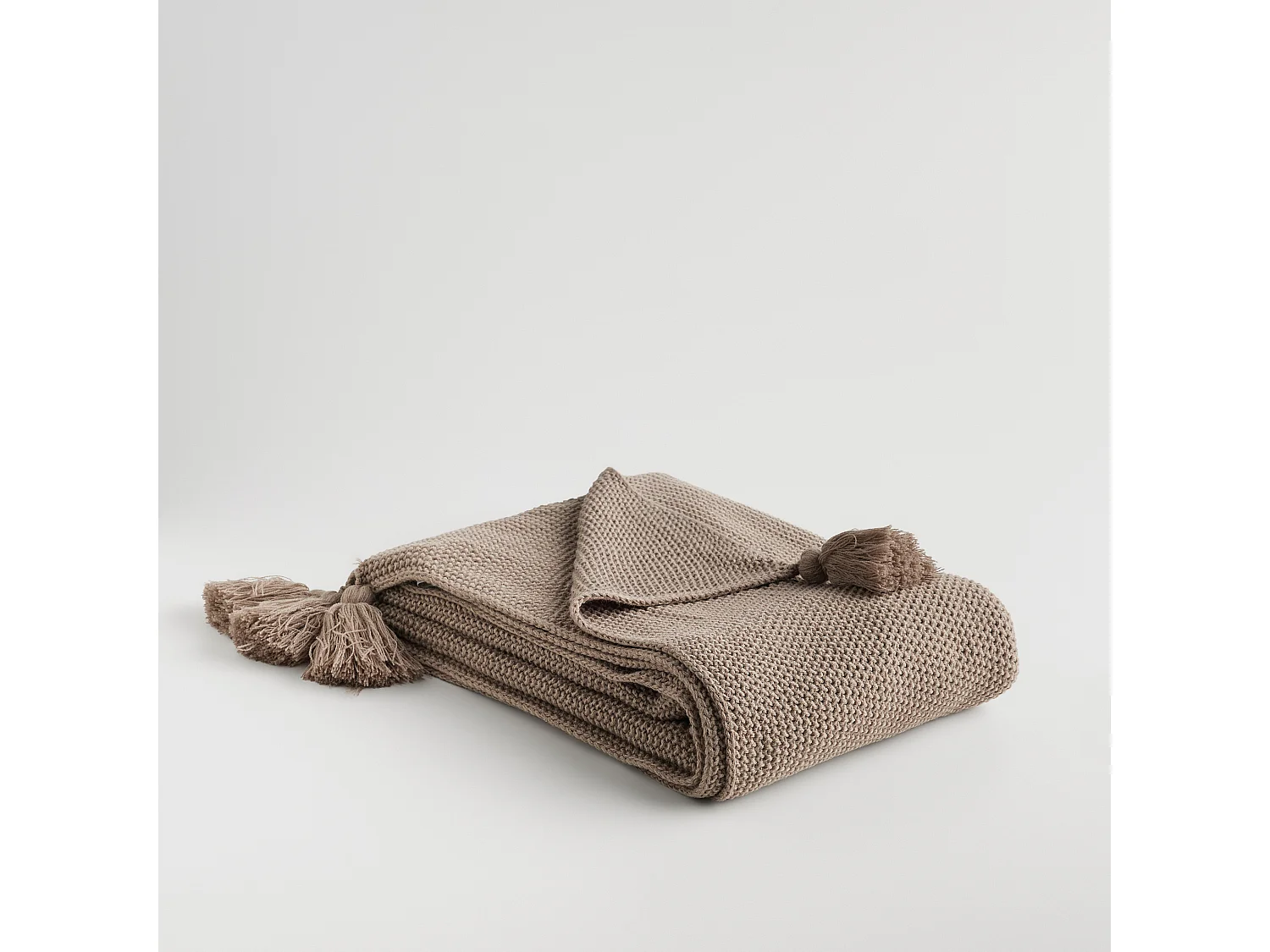 Acryldecke Zoltane Mittelbraun 130x170