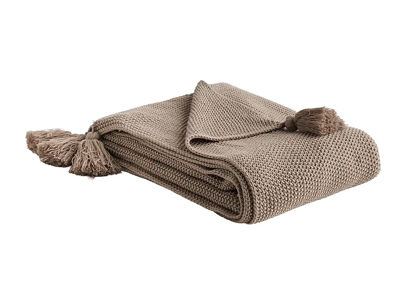 Acryldecke Zoltane Mittelbraun 130x170