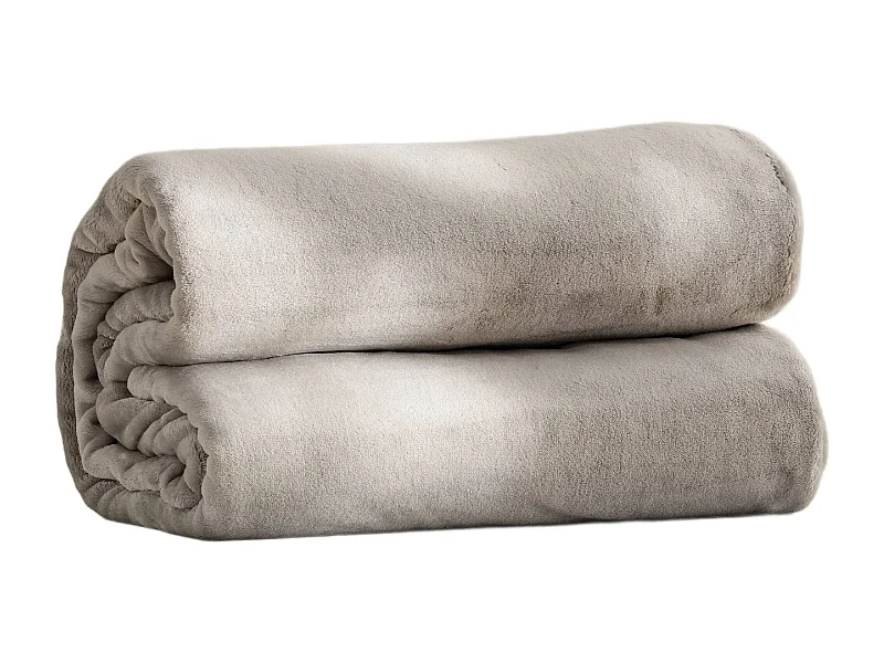 Decke Floss Mittelgrau 200x220