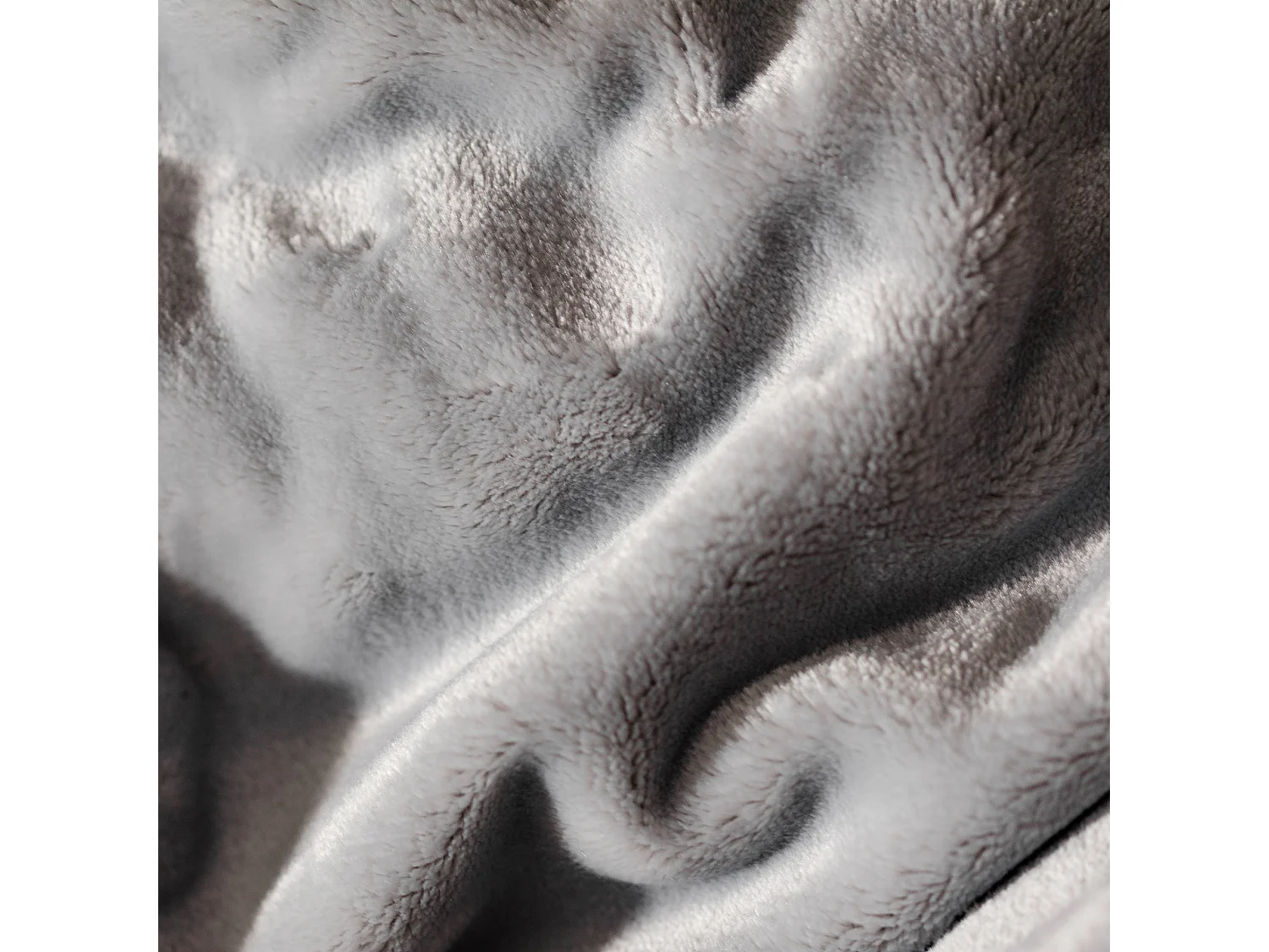 Decke Floss Mittelgrau 200x220