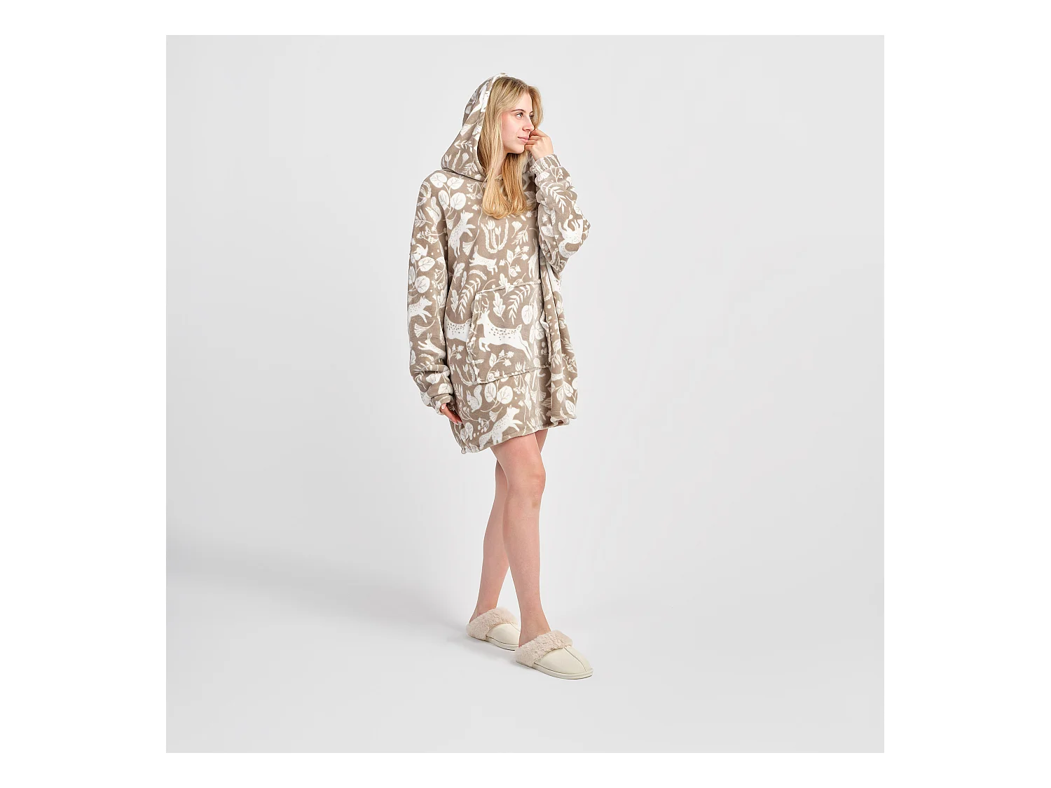 Poncho Misne Beige Moyen 75 x 90