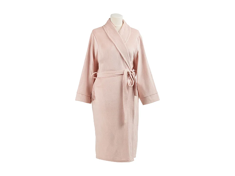 Bademantel mit Baumwolle Polina mittelrosa 65x115