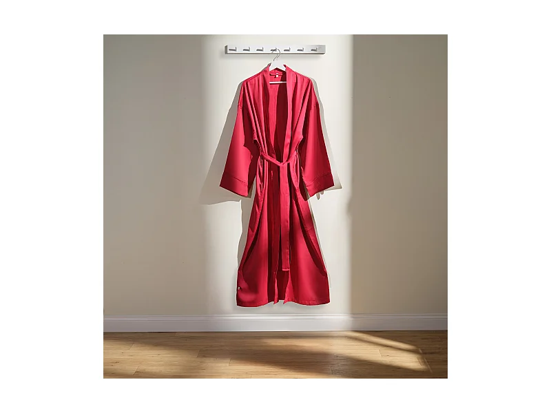 Bademantel Mit Lyocell Layos mittelrot 70 x 142