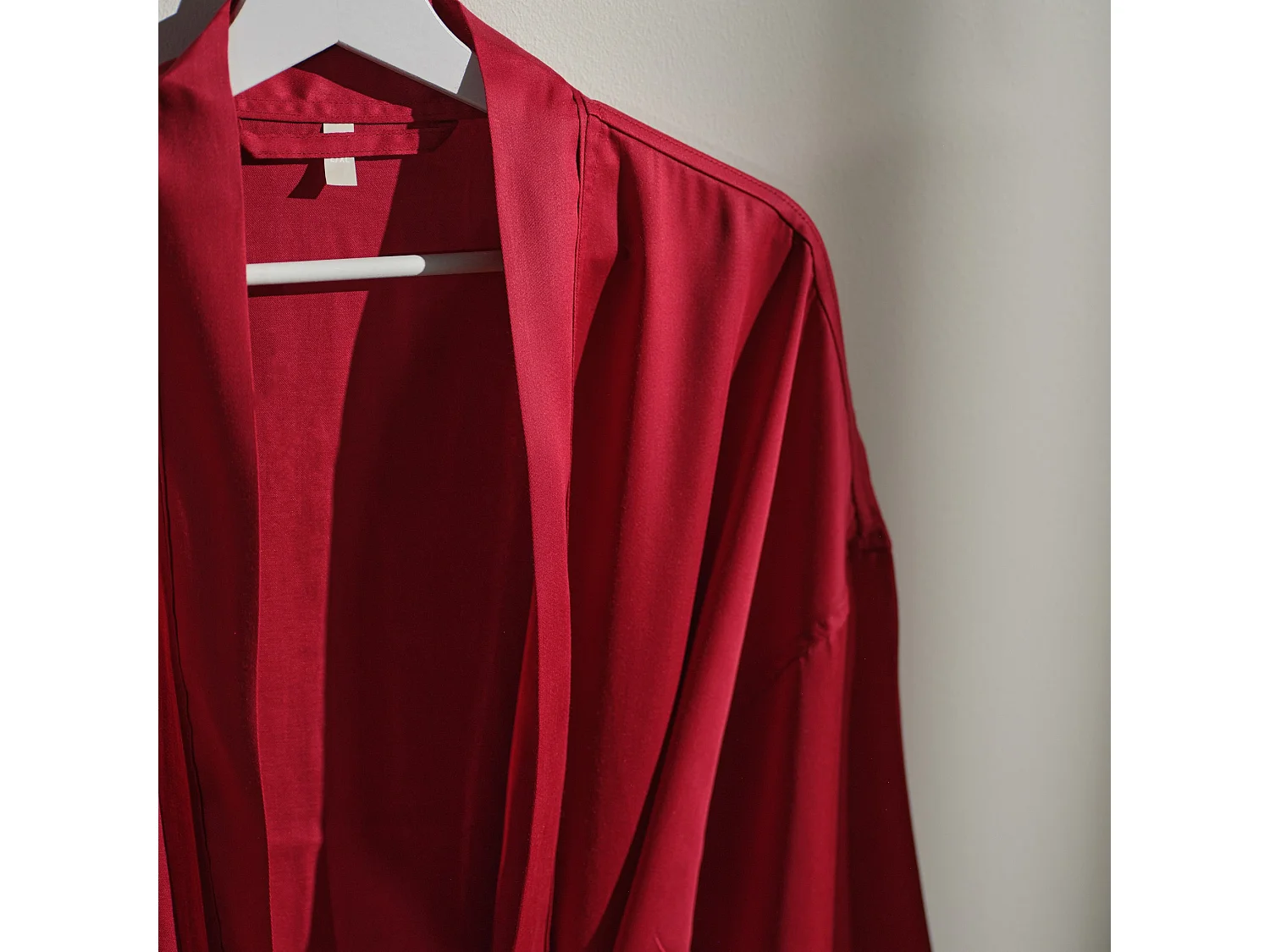 Bademantel Mit Lyocell Layos mittelrot 70 x 142