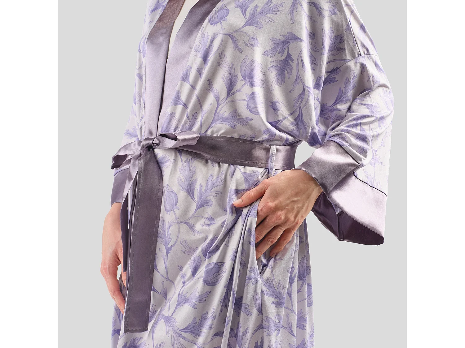 Bademantel Amantello mittelviolett 70 x 115