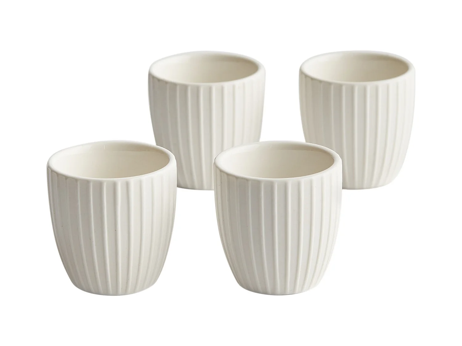 Ensemble De Portes-Œufs Linioso Blanc 4 Pièces