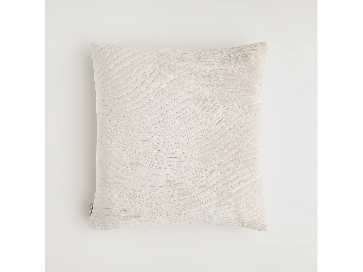 Housse De Coussin En Velours Tossa Beige Clair 45x45